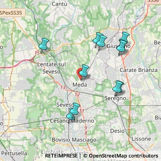 Mappa Via Moncenisio, 20821 Meda MB, Italia (4.08818)
