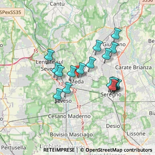 Mappa Via Moncenisio, 20821 Meda MB, Italia (3.22111)