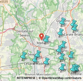 Mappa Via Moncenisio, 20821 Meda MB, Italia (5.39529)