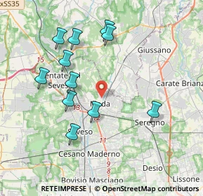 Mappa Via Moncenisio, 20821 Meda MB, Italia (3.82091)