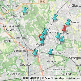 Mappa Via Moncenisio, 20821 Meda MB, Italia (1.82364)