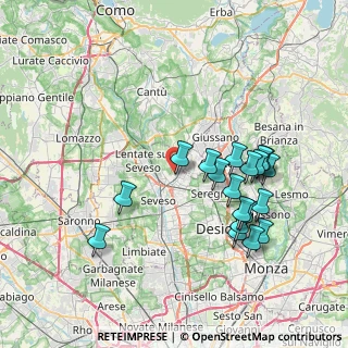 Mappa Via Moncenisio, 20821 Meda MB, Italia (7.59684)