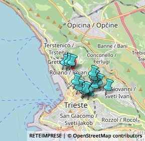 Mappa Via degli Apiari, 34135 Trieste TS, Italia (1.24889)