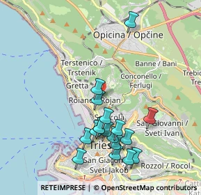 Mappa Via degli Apiari, 34135 Trieste TS, Italia (1.97889)