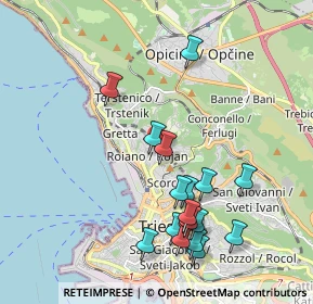 Mappa Via degli Apiari, 34135 Trieste TS, Italia (2.04412)