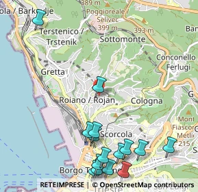 Mappa Via degli Apiari, 34135 Trieste TS, Italia (1.366)