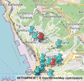 Mappa Via degli Apiari, 34135 Trieste TS, Italia (1.2085)