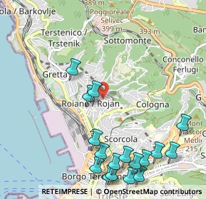 Mappa Via degli Apiari, 34135 Trieste TS, Italia (1.33118)