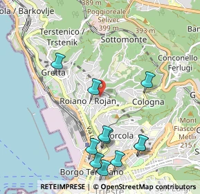 Mappa Via degli Apiari, 34135 Trieste TS, Italia (1.14636)