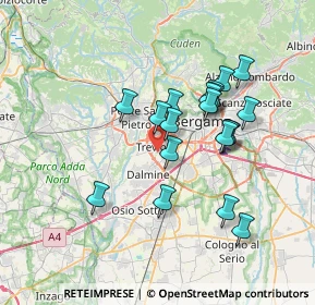 Mappa Via delle Noci, 24048 Treviolo BG, Italia (6.22263)