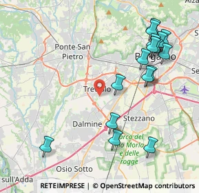 Mappa Via delle Noci, 24048 Treviolo BG, Italia (4.71125)