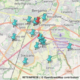 Mappa Via Isonzo, 24052 Azzano San Paolo BG, Italia (1.858)