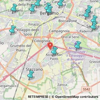 Mappa Via Isonzo, 24052 Azzano San Paolo BG, Italia (3.38143)