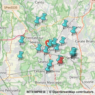 Mappa Via Molino, 20821 Meda MB, Italia (3.638)
