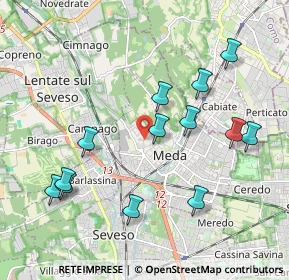 Mappa Via Molino, 20821 Meda MB, Italia (2.07154)