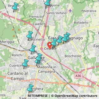 Mappa Piazza Timavo, 21013 Gallarate VA, Italia (2.1625)