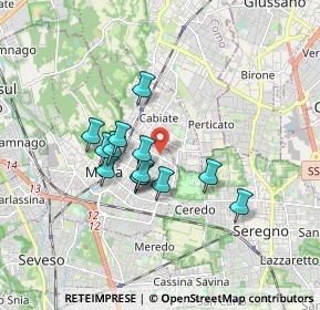 Mappa Via Asiago, 20821 Meda MB, Italia (1.34846)