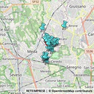Mappa Via Asiago, 20821 Meda MB, Italia (0.86278)