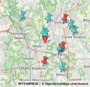 Mappa Via Asiago, 20821 Meda MB, Italia (3.67333)