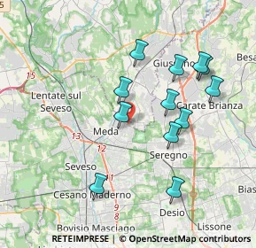 Mappa Via Asiago, 20821 Meda MB, Italia (3.57417)