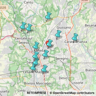 Mappa Via Asiago, 20821 Meda MB, Italia (3.66583)