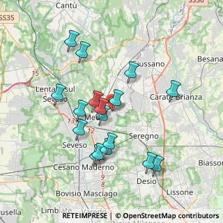 Mappa Via Asiago, 20821 Meda MB, Italia (3.49412)