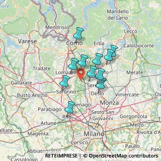 Mappa Via Zara, 20823 Lentate sul Seveso MB, Italia (9.69455)