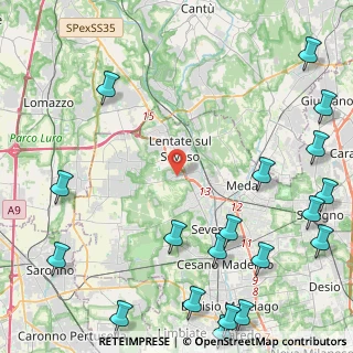 Mappa Via Zara, 20823 Lentate sul Seveso MB, Italia (6.7255)