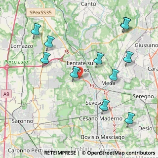 Mappa Via Zara, 20823 Lentate sul Seveso MB, Italia (4.79909)