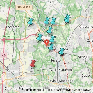 Mappa Via Zara, 20823 Lentate sul Seveso MB, Italia (3.34364)