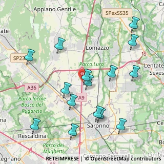 Mappa A9 Lainate - Chiasso, 22078 Turate CO, Italia (4.518)