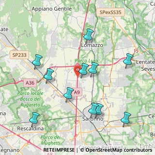 Mappa A9 Lainate - Chiasso, 22078 Turate CO, Italia (4.28273)