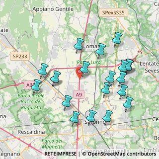 Mappa A9 Lainate - Chiasso, 22078 Turate CO, Italia (4.123)