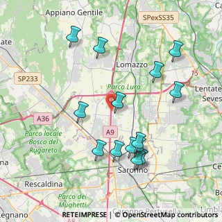 Mappa A9 Lainate - Chiasso, 22078 Turate CO, Italia (4.11214)