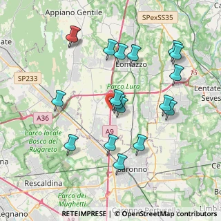 Mappa A9 Lainate - Chiasso, 22078 Turate CO, Italia (3.97722)