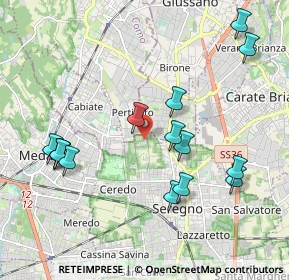 Mappa Via Brescia, 20831 Seregno MB, Italia (2.13333)