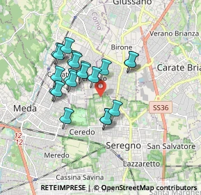 Mappa Via Brescia, 20831 Seregno MB, Italia (1.424)