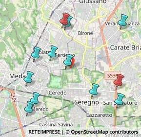Mappa Via Brescia, 20831 Seregno MB, Italia (2.38333)