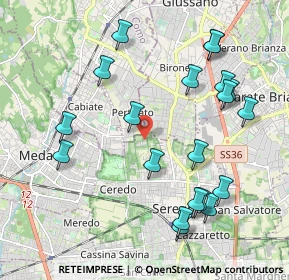 Mappa Via Brescia, 20831 Seregno MB, Italia (2.225)