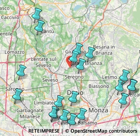 Mappa Via Brescia, 20831 Seregno MB, Italia (10.3685)