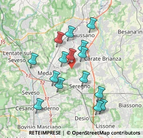 Mappa Via Brescia, 20831 Seregno MB, Italia (3.30133)