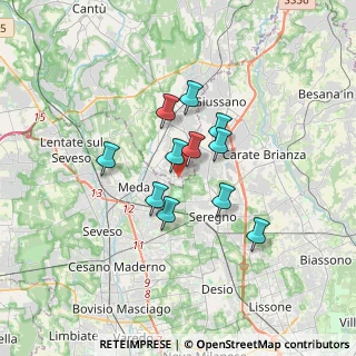 Mappa Via Fratelli Cervi, 22060 Cabiate CO, Italia (2.46091)