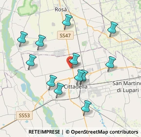 Mappa Via Postumia, 35013 Cittadella PD, Italia (3.76417)