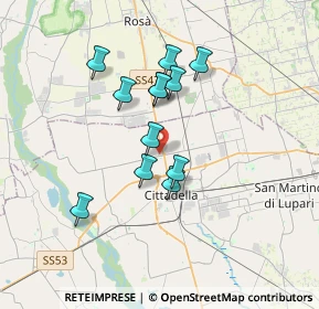 Mappa Via Postumia, 35013 Cittadella PD, Italia (2.8725)