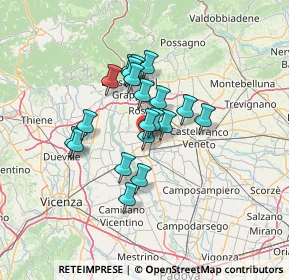 Mappa Via Postumia, 35013 Cittadella PD, Italia (9.7375)