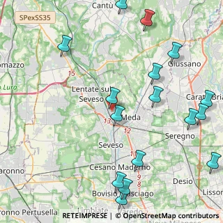 Mappa Via S. Gottardo, 20823 Lentate sul Seveso MB, Italia (5.51313)