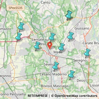 Mappa Via S. Gottardo, 20823 Lentate sul Seveso MB, Italia (4.47636)