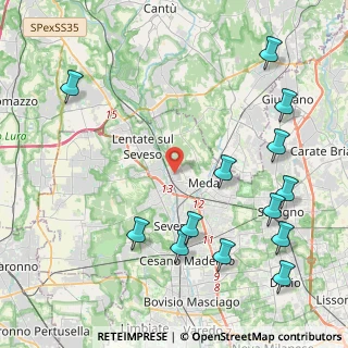 Mappa Via S. Gottardo, 20823 Lentate sul Seveso MB, Italia (5.29154)