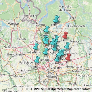 Mappa Via S. Gottardo, 20823 Lentate sul Seveso MB, Italia (10.83444)