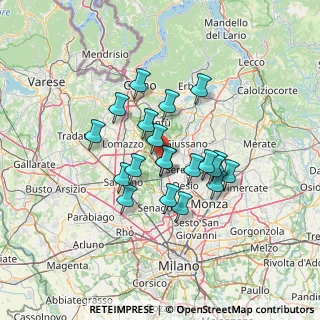 Mappa Via S. Gottardo, 20823 Lentate sul Seveso MB, Italia (10.525)